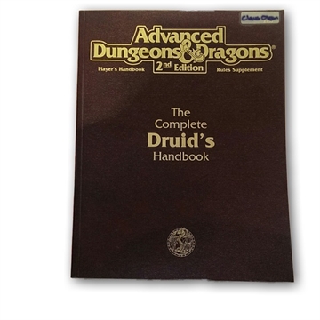AD&D 2nd Edition - Players Handbook Rules Supplement - The Complete Druids Handbook - Rollespilsbog (B Grade) (Genbrug)